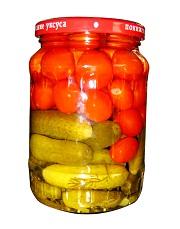  assorted  baby cucumber and cherry tomato jar 720 ml