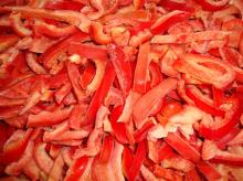  Frozen   red  pepper  strips 