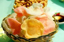 Colored tasty snack food