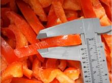 IQF Red pepper slices
