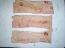 Frozen pork back rind