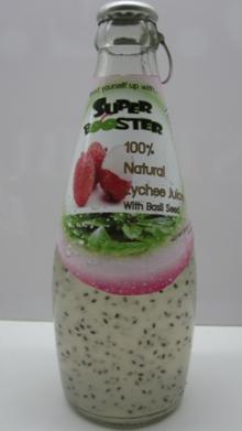 Lychee Juice with Basil seed