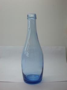 cystal blue glass bottle
