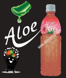 Aloe vera drink-Strawberry flavor 500ml Round Bottle