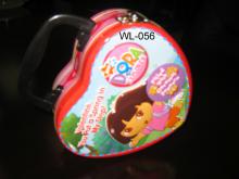  heart - shape d  tin  box