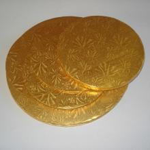 Round Embossed Gold Aluminum Foil Cake Board and Cake Tray