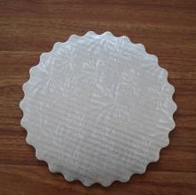 Silver Aluminum Foil Round Embossed Cake Tray