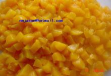 canned diced yellow peach in light syrup