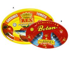 2-piece canned fish cans