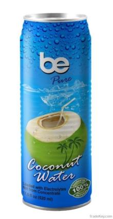 Be Coconut Water 520 ml. Can