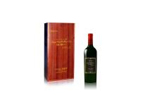 orange dry red  wine  in  wooden  box