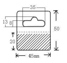 PVC hang tabs with gule,food adhesive hang tab