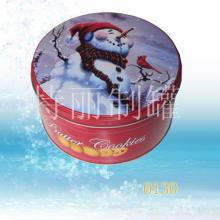 Christmas round tin can