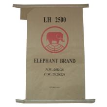 Brown, white recyclable cement paper bags for packing fertilizers, synthetic materials
