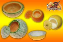 Shell s and cups of  fruit 