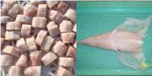 Frozen monkfish cube(cut from monkfish tail)
