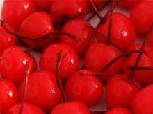 red cherry with  stem 