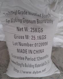 Modified starch for gypsum board