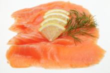 Smoked salmon fillet sliced 1kg  chill ed or frozen