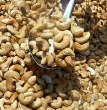 Raw cashew nuts in shell