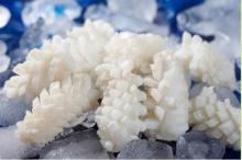 Frozen carved squid