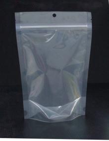 unprint stand up plastic bag for food products