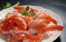 Frozen vannamei shrimp cooked peeled deveined tail on (CPDTO)
