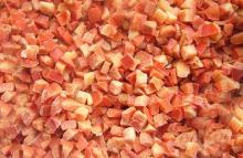 IQF red pepper dices, frozen red pepper dices