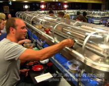 Double-deck warm and cooling rotary sushi conveyor