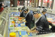 Double-deck heat and cold rotary sushi conveyor belts