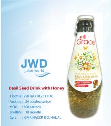 Basil Seed Drink with honey (Glass Bottle 290ml)
