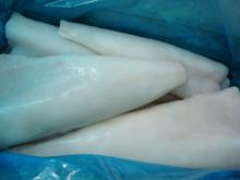 Frozen Atlantic cod lightly salted fillet salt content 2% (Latin name:Gadus morhua)