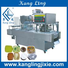 Pneumatic Cup filling and sealing machine for semi-fluid product