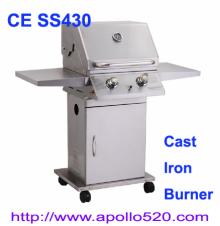 Deluxe 2 Burner Gas BBQ with cast iron 2 burner