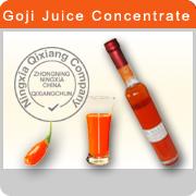 Organic goji juice concentrates