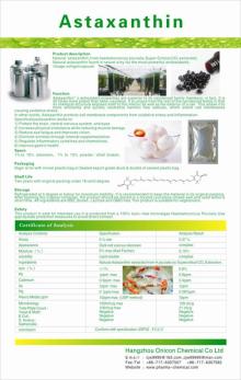  Astaxanthin   5 % 10% oil 472-61-7