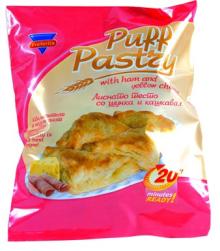 Puff pastry with  ham  and  cheese  1kg