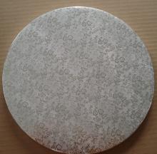 silver corrugated  paper   tray  for cake