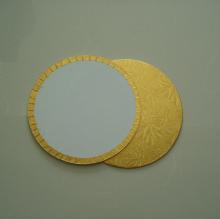 gold foil coated paperboard cake circle