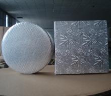 round/square corrugated cake tray with aluminum foil