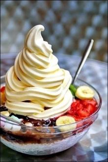 soft powdered ice cream