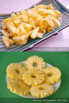 Canned Pineapple Pieces, Slices