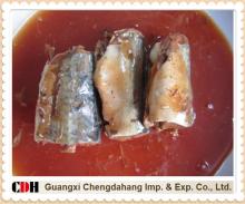 Canned mackerel in tomato sauce with chilli