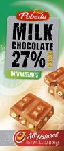 Milk chocolate with Hazelnuts 27% cocoa l.p.