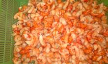 Frozen crawfish tail meat, cooked, peeled &deveined fat off