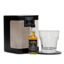 Jack Daniels Whisky and Tumbler with Coaster