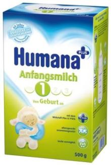  Humana  Anfangsmilch 1, 4er Pack (4 x 500 g Stück)