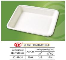 T023 biodegradable sugarcane pulp tableware