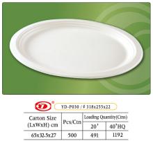 P030-12 inch degradable oval plate