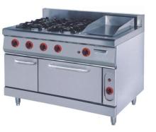 Gas range with 4-burner&Griddle & Oven